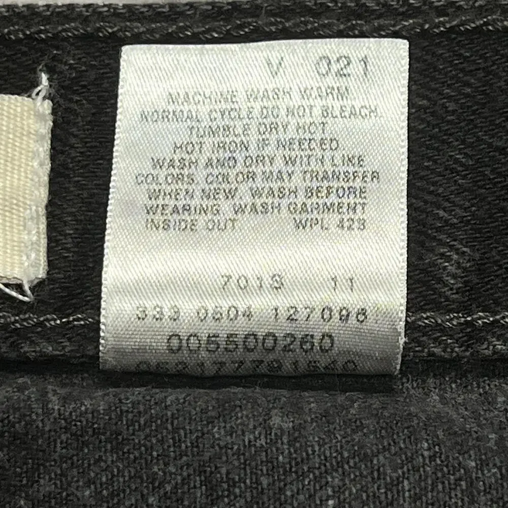 Vintage Levis 550 Jeans Mens 36x34 Black Relaxed Tapered Fit Dark Wash Denim